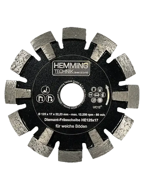 Diamant-Frässcheibe DUO CUT – 125x17 Mm, Zweiteilig, Für Extra Harte Estriche & Fußbodenheizungs-Fräsen (22,23 Mm Bohrung)