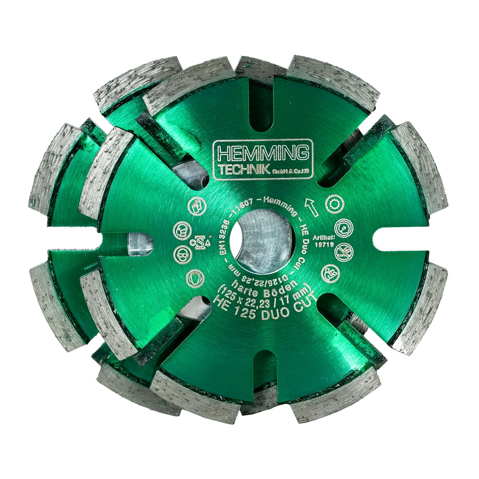 Diamantfrässcheiben-Set für extra harte Böden DUO CUT 125x17mm HE 120