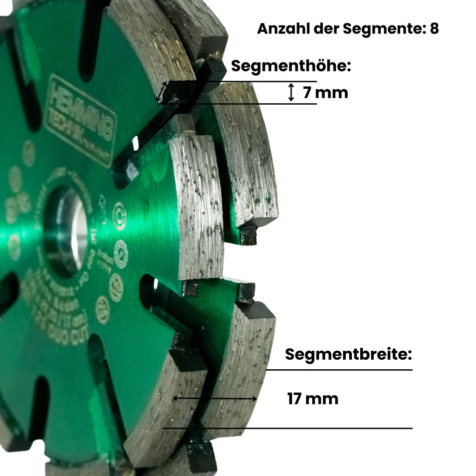 Diamantfrässcheiben-Set für extra harte Böden DUO CUT 125x17mm HE 120