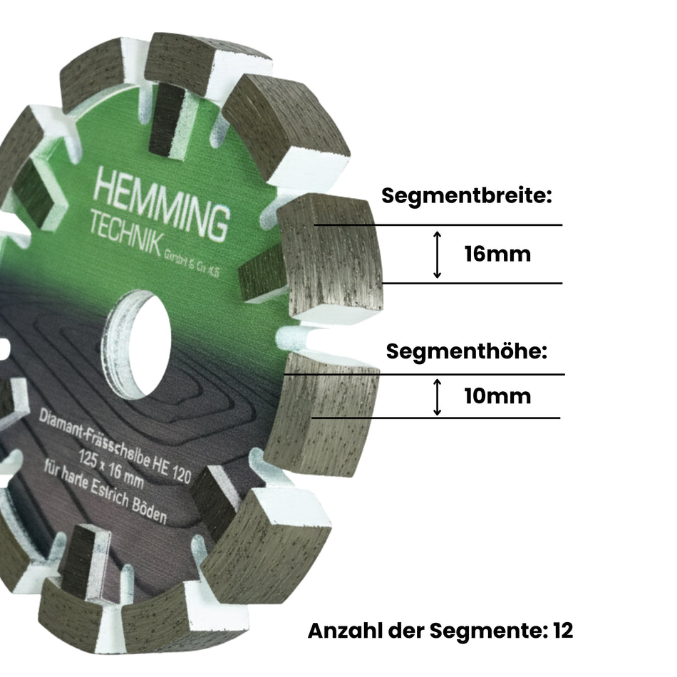 Diamantfrässcheibe für harte Böden HE 120