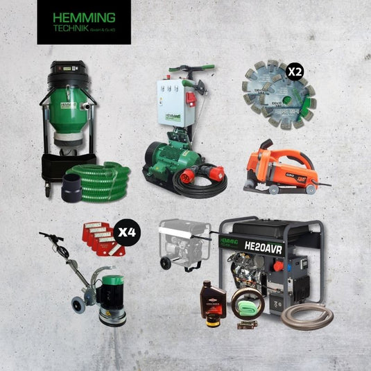 Fußbodenheizung fräsen Premium Set autark
