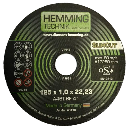 Gewebe-Trennscheiben SlimCut Gewebe-Trennscheiben HEMMING TECHNIK