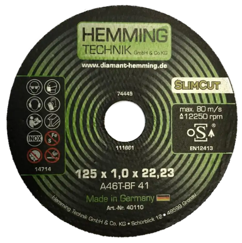 Gewebe-Trennscheiben SlimCut Gewebe-Trennscheiben HEMMING TECHNIK