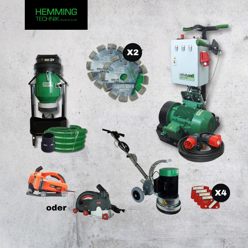 Fußbodenheizung fräsen Profi-Set